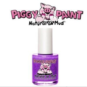 Piggy Paint Natural As Mud Nail Polish 0.33 fl oz Let’s Jam Purple Glitter